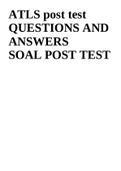 ATLS post test QUESTIONS AND ANSWERS SOAL POST TEST