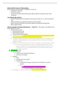  NUR 3145 Study Guide for Exam # 2 Pharmacology