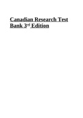 Canadian Research Test Bank 3rd Edition