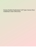 Gizmos Student Exploration| Cell Types Answer Key| VERIFIED AND UPDATED.