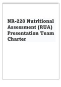 NR-228 Nutritional Assessment (RUA) Presentation Team Charter