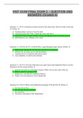 HIST 410N FINAL EXAM 2| LATEST UPDATE|  QUESTION AND ANSWERS| Graded A