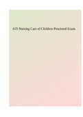 ATI Nursing Care of Children Proctored Exam