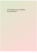 ATI Nursing Care of Children Proctored Exam