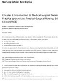 Exam (elaborations) NUR 1300 Chapter 1: Introduction to Medical-Surgical Nursing Practice Ignatavicius: Medical-Surgical Nursing E-Book, ISBN: 9780323293631