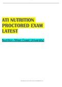 ATI Nutrition Proctored Exam Flashcards & Practice Test.LATEST UPDATED 2022.
