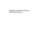 Nutrition Proctored Exam Review VERIFIED Q AND A.