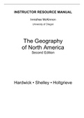 Geography of North America, The Environment, Culture, Economy, Hardwick - Downloadable Solutions Manual (Revised)