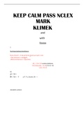 Nursing>NCLEX mark Klimek transcript(with questions and answers
