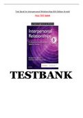 Test Bank for Interpersonal Relationships 8th Edition Arnold