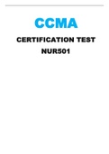 NURS501 CCMA Certification Test / practice questions with answers