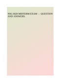 NSG 6020 MIDTERM EXAM – QUESTION AND ANSWERS.