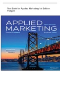 Test Bank for Applied Marketing 1st Edition