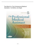 Test Bank for The Professional Medical Assistant, 1st Edition