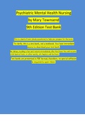 Test Bank - Psychiatric Mental Health Nursing by Mary Townsend 9th Edition