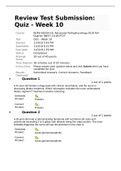 Actual Week 10 quiz|Review Test Submission: Quiz - Week 10 39 out of 40 points 