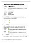 Actual Week 3 Quiz|Review Test Submission: Quiz - Week 3