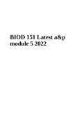 BIOD 151 ALL EXAMS ANSWERS KEY  &  BIOD 151 Latest a&p module 5 2022.
