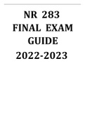 NR 283 FINAL EXAM GUIDE 2022-2023