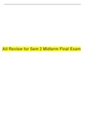 Exam (elaborations) ATI Review for Sem 2 Midterm Final Exam STUDY GUIDE
