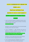 2023 ATI PN COMPREHENSIVE PREDICTOR 2019 FORM A, B, C, 2019 EXAM & 2019 RETAKE EXAM with NGN Questions & Answers; Latest