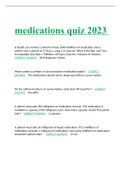  medications quiz 2023 