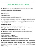 NURS 1140 Pharm Ch. 3, 4, 5, 6 Questions and Answers with complete solution