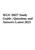 WGU D027 Study Guide | Questions and Answers Latest 2023