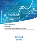 Calculus 1: Limits - Study Notes