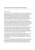 Key Concepts of Developmental Psychology