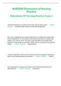  NUR2058 Dimensions of Nursing Practice Dimensions Of Nursing Practice Exam 2