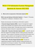 WGU - Information Systems Management C724.  questions and answers (2022/2023) (verified answers)