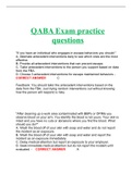 QABA Exam practice questions taken from Relias training_2023_ANSWRED WITH FEEDBACKS.