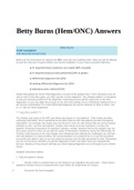 Betty Burns (Hem/ONC) Answers.