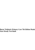 Burns’ Pediatric Primary Care 7th Edition Maaks Starr Brady Test Bank.