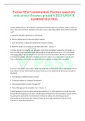 Evolve HESI Fundamentals Practice questions and correct Answers graded A 2023 UPDATE GUARANTEED PASS
