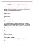 HS 328 - Investments Test Study Guide