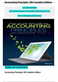 SOLUTION MANUAL Accounting Principles, 9th Canadian Edition Volume 1 & 2 By Jerry Weygandt, Donald Kieso
