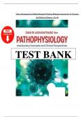 TEST BANK For Davis Advantage for Pathophysiology Introductory Concepts and Clinical Perspectives 2nd Edition by Theresa M Capriotti, All Chapters 1 - 46, Complete Newest Version